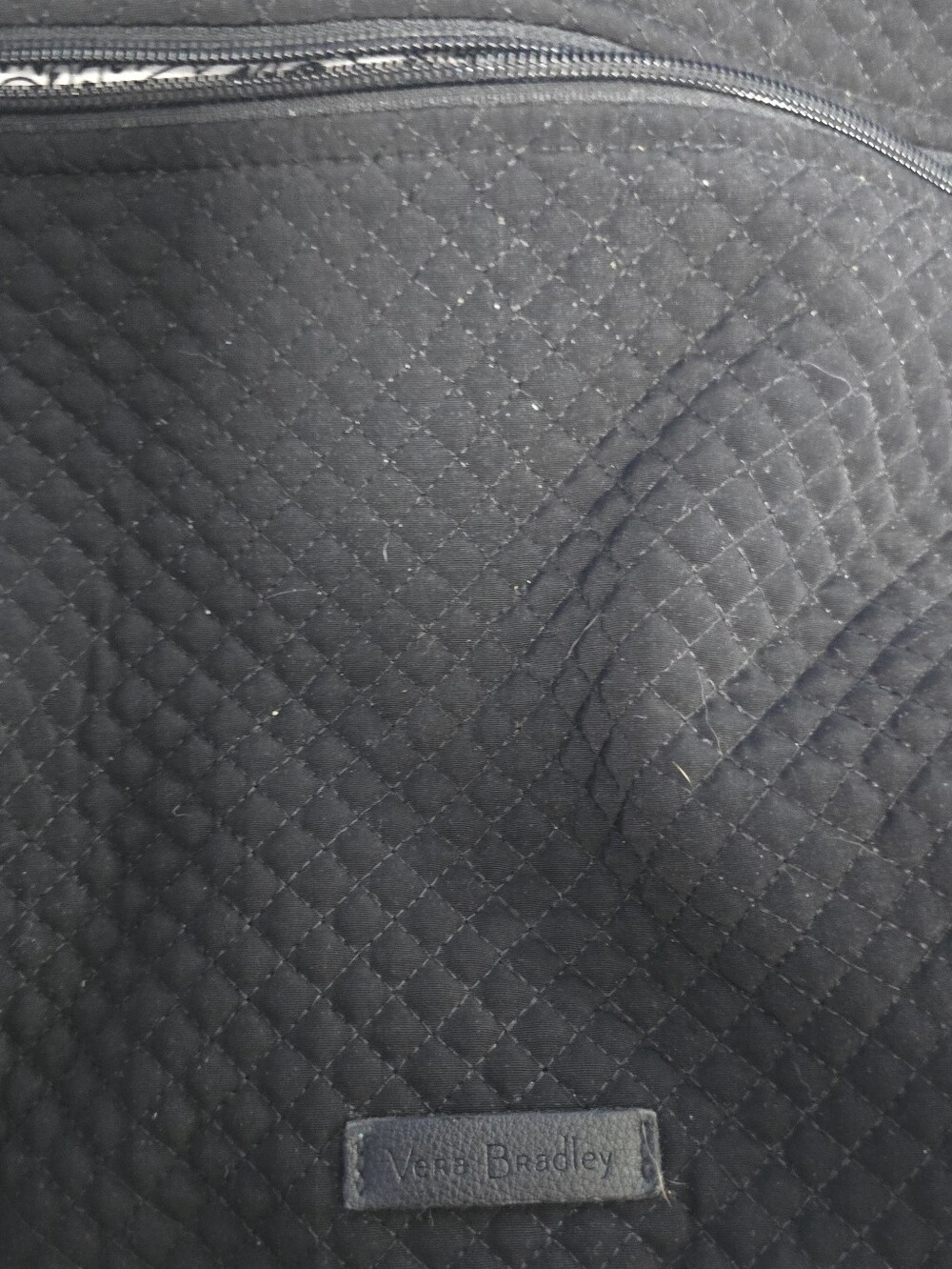 Vera Bradley Quilted Black Interior with Zipper Pocket